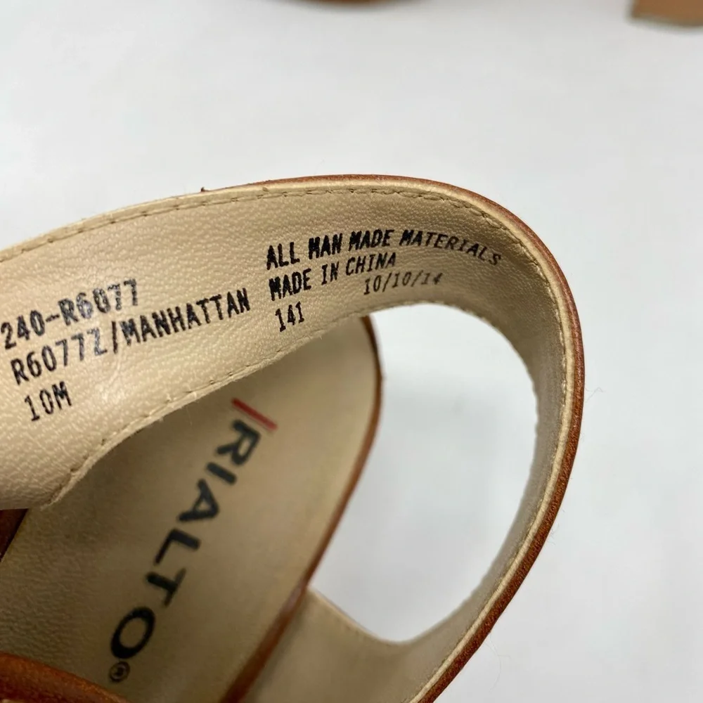 Women’s Brown Block Heel Sandals Size 10M